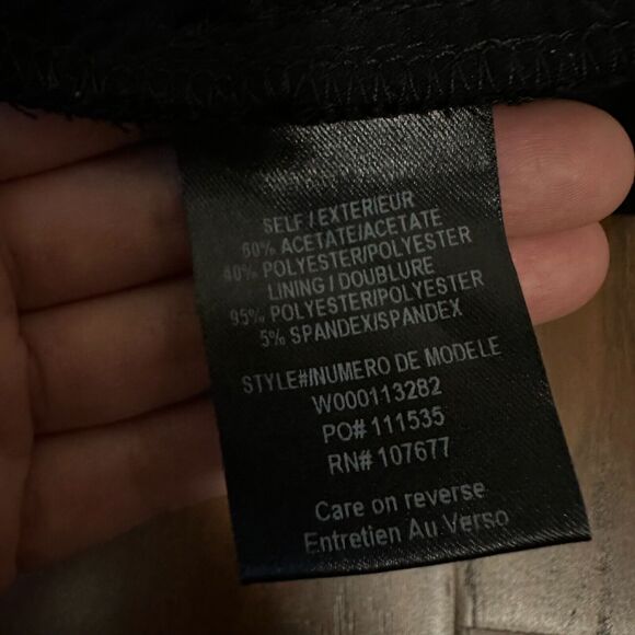 ALICE + OLIVIA Employed Straight Leg Trouser Pants Flat Front in Black - Picture 11 of 15